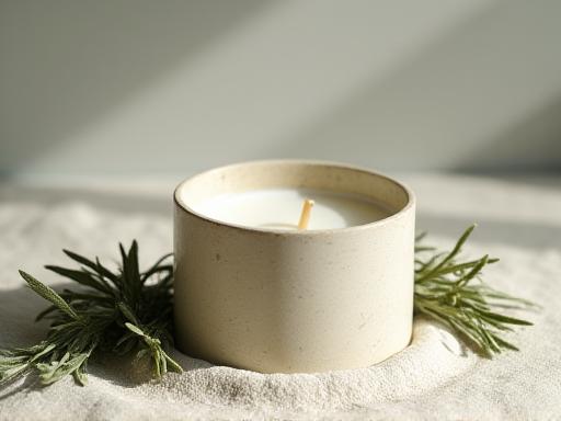 Desert botanical candle with dried sage
